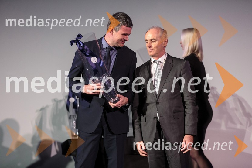 mag. Tomaž  Berločnik, predsednik uprave Petrol d.d.;  Jože  Mermal, predsednik uprave BTC-jaBTC praznuje 60 let, slavnostni sprejem