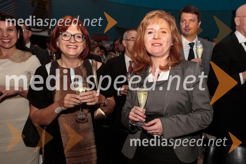  Alenka  Žnidaršič Kranjc, predsednica uprave PRVA GROUP;  Jana  Benčina Heningman, članica uprave banke, Unicredit banka Slovenija d.d.BTC praznuje 60 let, slavnostni sprejem