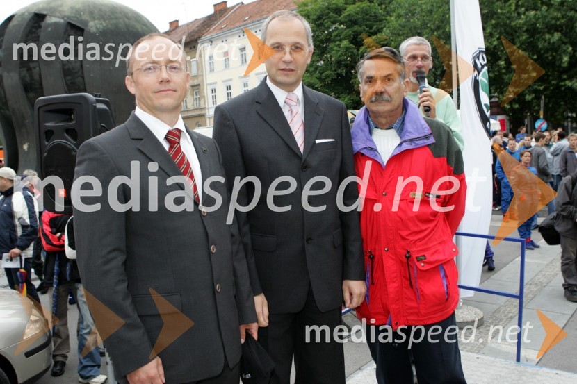 Tadej Sax, vodja programa BMW pri Avto Malgaj, Boris Sovič, mariborski župan v letih 1998-2006 in predsednik zveze AŠ 2005 Dagmar ŠusterRALLY, 3.Škoda rally Maribor