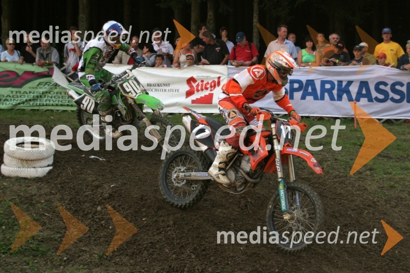 Tomas Bucenec, Slovaška (levo) in Steven Frossard, FrancijaMOTOKROS, dirka za evropsko prvenstvo do 125ccm