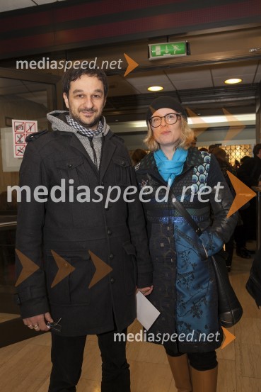  Slobodan Maksimović, režiser;  Simona MaksimovićPanika, premiera slovenskega filma, kino Komuna