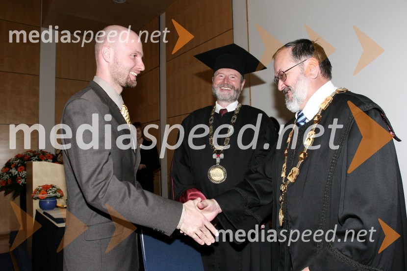 Dr. Tomislav Rozman in dr. Ivan Rozman, rektor Univerze v MariboruPromocija doktorjev znanosti Univerze v Mariboru, Marec 2007