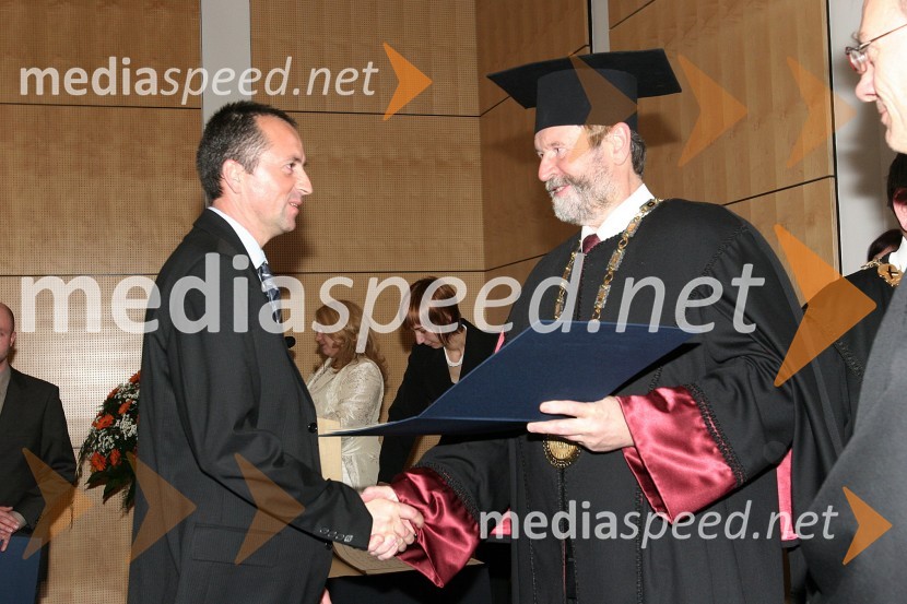 Dr. Tomaž Pliberšek in dr. Ivan Rozman, rektor Univerze v MariboruPromocija doktorjev znanosti Univerze v Mariboru, Marec 2007