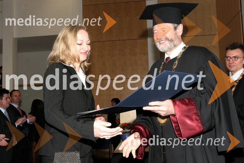 Dr. Lidija Tičar Padar in dr. Ivan Rozman, rektor Univerze v MariboruPromocija doktorjev znanosti Univerze v Mariboru, Marec 2007