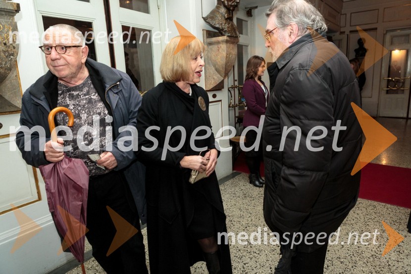  Dušan Jovanović, režiser;  Milena  Zupančič, igralka;  ... Medeja, premiera predstave Drama Ljubljana