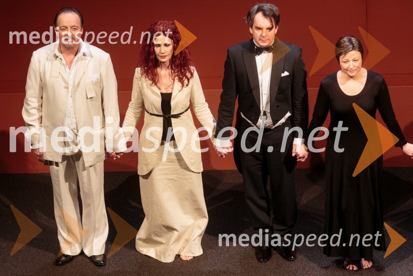  Matjaž Tribušon, igralec;  Maja Sever, igralka;  ... ;  Nataša Barbara Gračner, igralkaMedeja, premiera predstave Drama Ljubljana