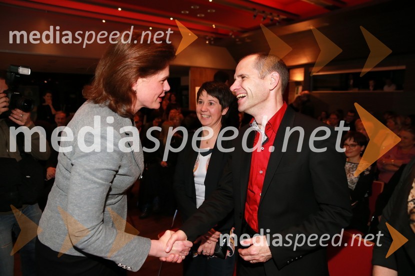 mag. Alenka Bratušek, predsednica vlade Republike Slovenije;  Nina Peče Grilc, direktorica Kinodvor;  dr. Uroš Grilc, minister za kulturoOna 365 za leto 2013 je Jolka Milič