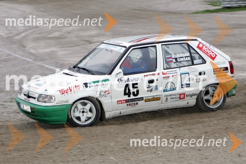 Andrej Jordan in R. Čimžar (Slovenija)RALLY, 3.Škoda rally Maribor