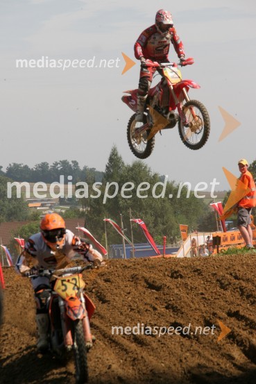 David Čadek - Češka in Cristian Beggi, ItalijaMOTOKROS, dirka za svetovno prvenstvo MX3