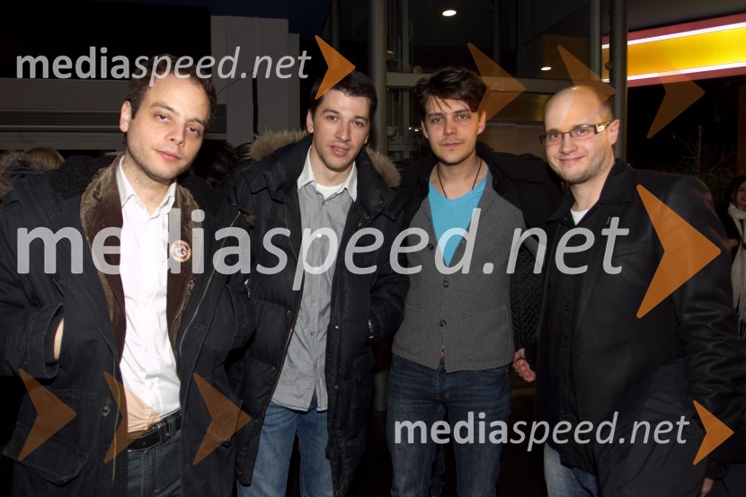  Ivan Zekić, igralec;  Viktor Savić, igralec;  Miloš Biković, igralec;  Mitja Okorn, režiserPremiera filma Montevideo, se vidimo