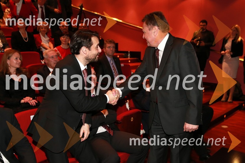  Danilo Ferjančič, generalni direktor Porsche Slovenija d.o.o;  Zoran Janković, župan MOL46. podelitev nagrad Gospodarske zbornice Slovenije