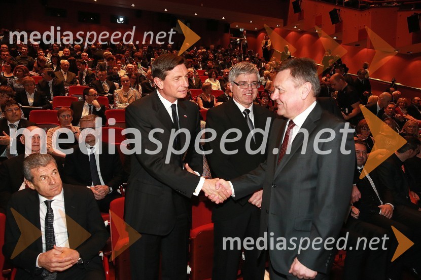  Borut Pahor, predsednik Republike Slovenije;  Samo Hribar Milič, predsednik in generalni direktor GZS;  Zoran Janković, župan MOL46. podelitev nagrad Gospodarske zbornice Slovenije