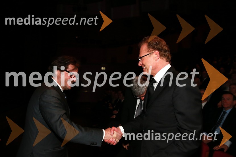  Hubert Kosler, direktor Yaskawa Ristro d.o.o.;  Janez  Škrabec, direktor Riko d.o.o.46. podelitev nagrad Gospodarske zbornice Slovenije