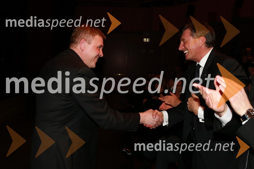  Andrej Orožen, direktor Dewesoft d.o.o.;  Borut Pahor, predsednik Republike Slovenije46. podelitev nagrad Gospodarske zbornice Slovenije