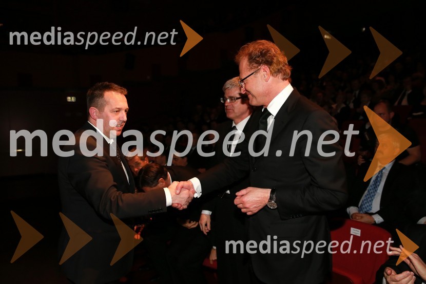  Iztok Stanonik, direktor Polycom Škofja Loka d.o.o.;  Janez  Škrabec, direktor Riko d.o.o.46. podelitev nagrad Gospodarske zbornice Slovenije