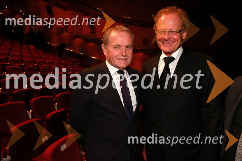  Metod  Dragonja, minister za gospodarstvo;  Janez  Škrabec, direktor Riko d.o.o.46. podelitev nagrad Gospodarske zbornice Slovenije