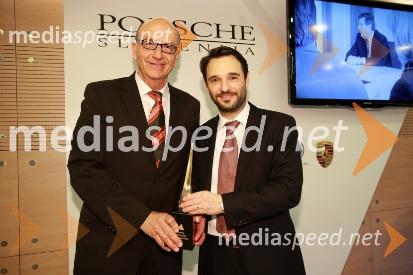  Heinz  Slesak, generalni direktor Porsche Slovenija d.o.o.;  Danilo Ferjančič, generalni direktor Porsche Slovenija d.o.o46. podelitev nagrad Gospodarske zbornice Slovenije