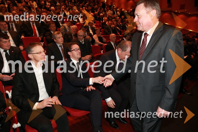 dr. Igor Lukšič, predsednik SD;  Gregor  Virant, minister za notranje zadeve;  Zoran Janković, župan MOL46. podelitev nagrad Gospodarske zbornice Slovenije