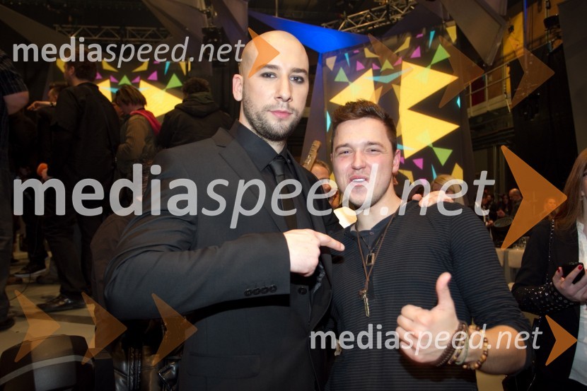  Anže Kacafura, glasbenik;  Toni Petrovič, skupina IN&OUTEMA 2014, zmagovalka je Tinkara Kovač!