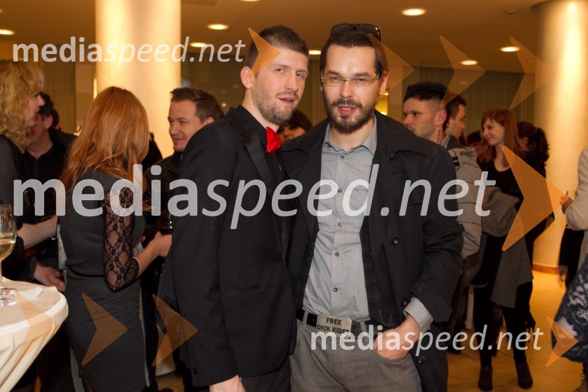  Tomaž  Mihelič, novinar Lady;  Damjan Levec-Emperatrizz, stilistEMA 2014, zmagovalka je Tinkara Kovač!