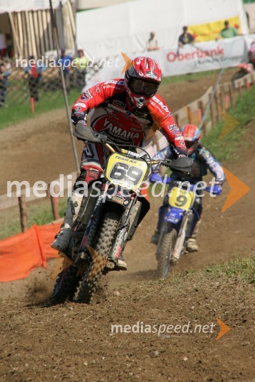 Patrick Walther, Avstrija in Aigar Bobkovs, Latvija (v ozadju)MOTOKROS, dirka za svetovno prvenstvo MX3