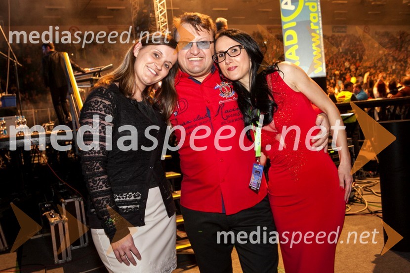  Nina Cestnik Pavlič, radio Aktual;  Davorin Obajdin, DJ Dady;  Anita Gošte, voditeljicaAktualov dan žena 2014