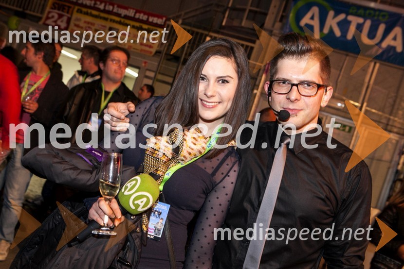  Ajda Mlakar, radio Aktual;  Klemen Bunderla, moderator, radio AktualAktualov dan žena 2014