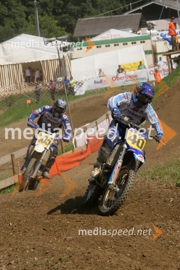 Erik Slavec, Slovenija (levo) in Federic Weigert, BelgijaMOTOKROS, dirka za svetovno prvenstvo MX3