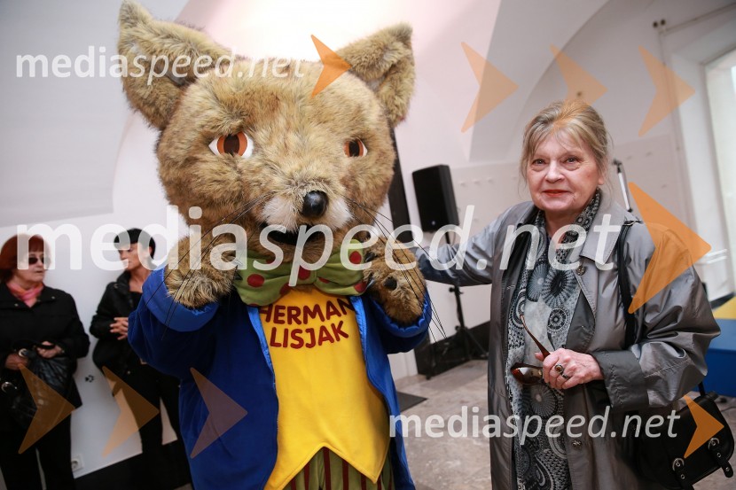 Herman Lisjak, maskota, Muzej novejše zgodovine Celje;  Jelka Reichman, slikarka in ilustratorkaBrlog igrač, otvoritev razstave, Muzej novejše zgodovine Celje