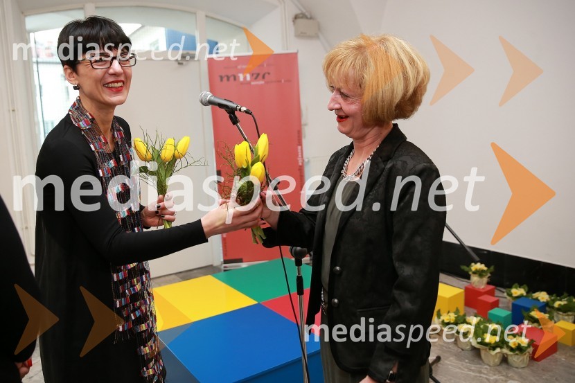 dr. Tanja Roženbergar, direktorica, Muzej novejše zgodovine Celje;  Bronica Gologranc Zakonjšek, muzejska svetovalka, Muzej novejše zgodovine CeljeBrlog igrač, otvoritev razstave, Muzej novejše zgodovine Celje