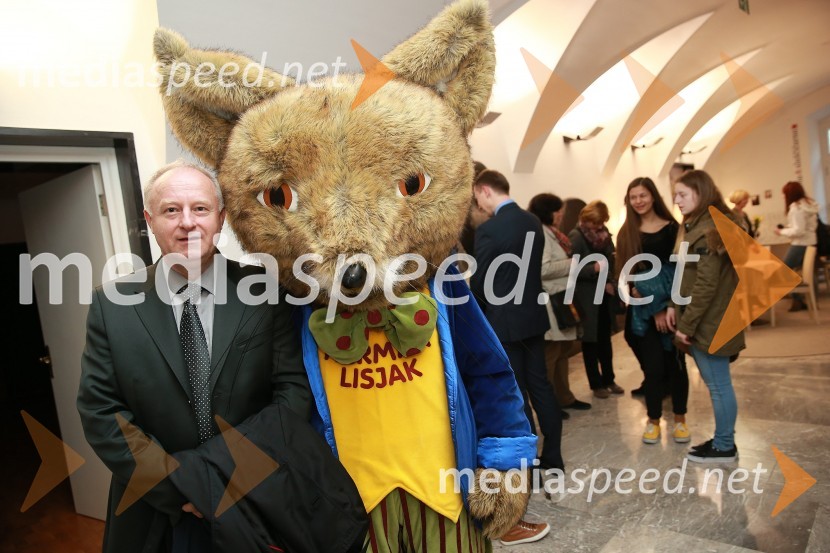 mag. Marjan Ferjanc, direktor, Splošna bolnišnica Celje;  Herman Lisjak, maskota, Muzej novejše zgodovine CeljeBrlog igrač, otvoritev razstave, Muzej novejše zgodovine Celje