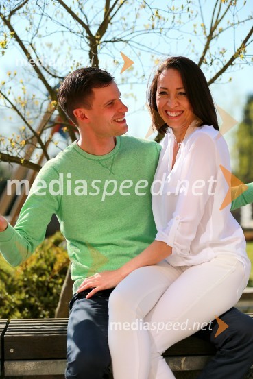  Matej Žagar, speedwayist;  Aleksandra KozłowskaMatej Žagar z družino