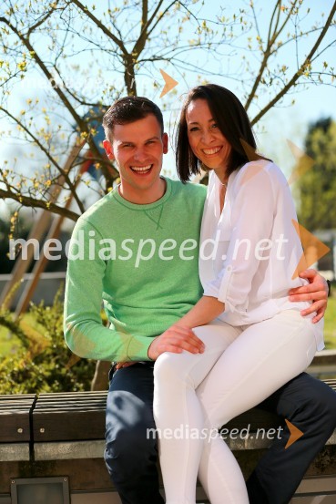  Matej Žagar, speedwayist;  Aleksandra KozłowskaMatej Žagar z družino