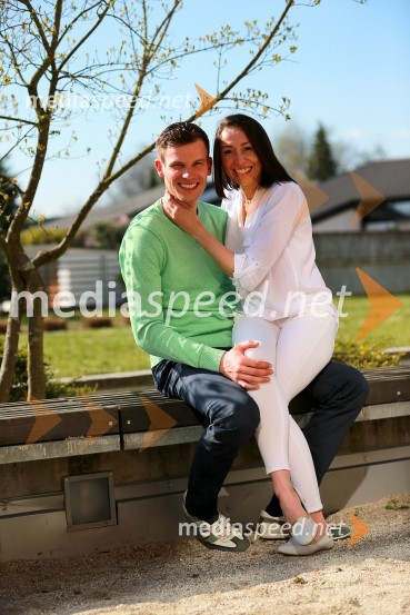  Matej Žagar, speedwayist;  Aleksandra KozłowskaMatej Žagar z družino