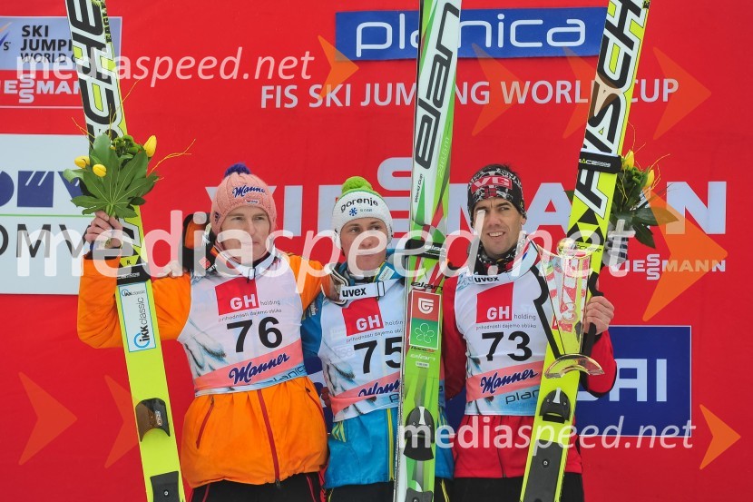  Severin Freund, smučarski skakalec;  Peter  Prevc, smučarski skakalec;  Anders Bardal, smučarski skakalecPlanica 2014, nedelja, tekma