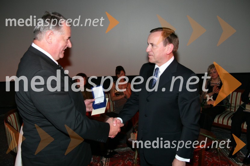 Alojz Muhič, župan Novega mesta in Jože Colarič, predsednik uprave Krka d.d. in Naj meščan Novega mesta 2006Razglasitev naj meščanke in naj meščana Novega mesta