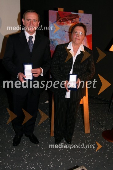 Jože Colarič, predsednik uprave Krka d.d. in Naj meščan Novega mesta 2006 in Ana Bevc, Naj meščanka Novega mesta 2006Razglasitev naj meščanke in naj meščana Novega mesta