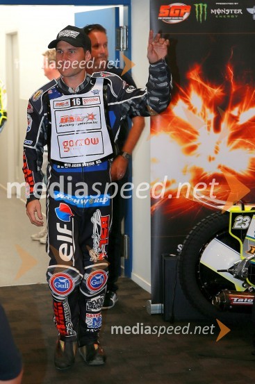  Jason Bunyan, speedwayist (Nova Zelandija)Speedway GP 2014, VN Nova Zelandija, uradna predstavitev voznikov in prvi prosti trening