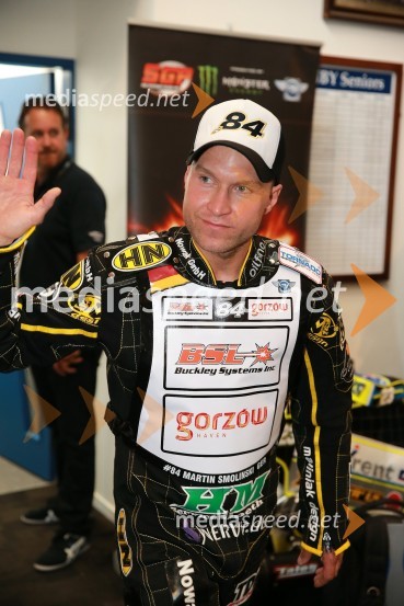  Martin  Smolinski, speedwayist (Nemčija)Speedway GP 2014, VN Nova Zelandija, uradna predstavitev voznikov in prvi prosti trening