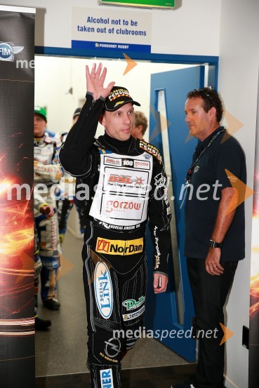  Andreas  Jonsson, speedwayist (Švedska)Speedway GP 2014, VN Nova Zelandija, uradna predstavitev voznikov in prvi prosti trening