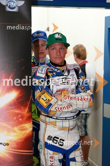  Fredrik  Lindgren, speedwayist (Švedska)Speedway GP 2014, VN Nova Zelandija, uradna predstavitev voznikov in prvi prosti trening