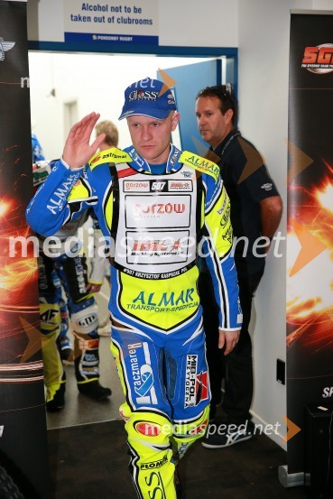  Krzysztof  Kasprzak, speedwayist (Poljska)Speedway GP 2014, VN Nova Zelandija, uradna predstavitev voznikov in prvi prosti trening