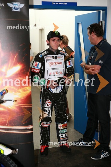  Tai  Woffinden, speedwayist (Velika Britanija)Speedway GP 2014, VN Nova Zelandija, uradna predstavitev voznikov in prvi prosti trening