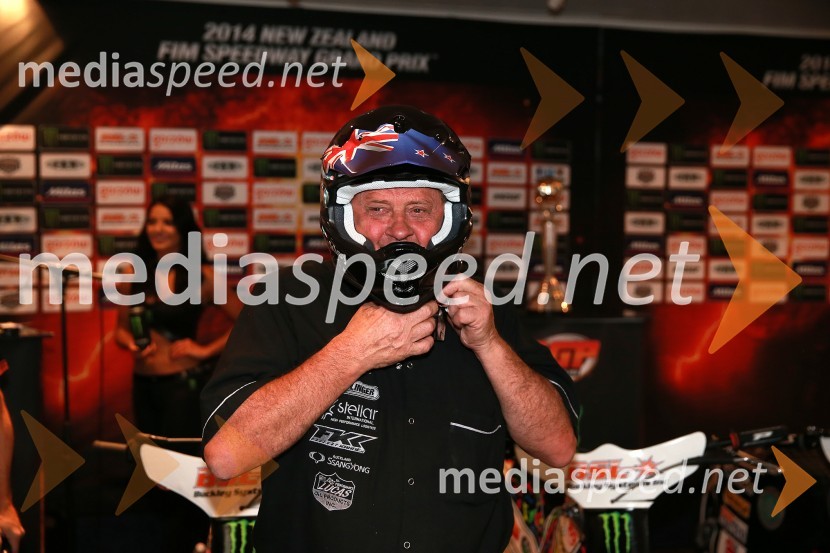  Bill Buckey, BSL, Buckley SistemsSpeedway GP 2014, VN Nova Zelandija, uradna predstavitev voznikov in prvi prosti trening