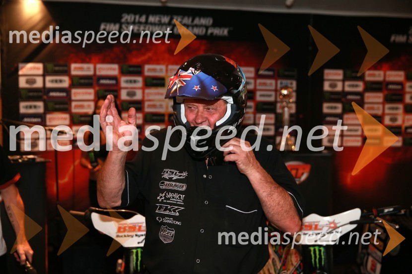  Bill Buckey, BSL, Buckley SistemsSpeedway GP 2014, VN Nova Zelandija, uradna predstavitev voznikov in prvi prosti trening