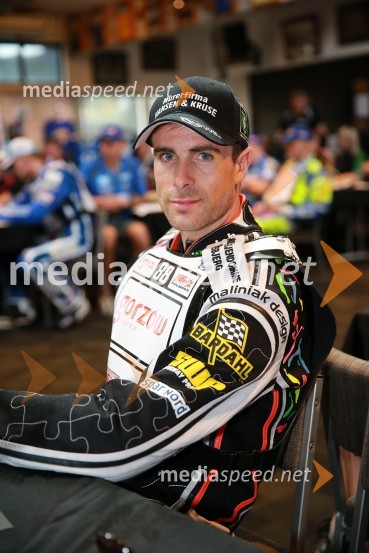  Niels-Kristian  Iversen, speedwayist (Danska)Speedway GP 2014, VN Nova Zelandija, uradna predstavitev voznikov in prvi prosti trening