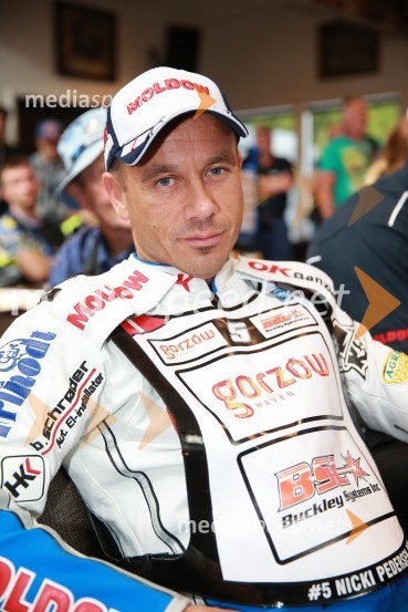  Nicki  Pedersen, speedwayist (Danska)Speedway GP 2014, VN Nova Zelandija, uradna predstavitev voznikov in prvi prosti trening