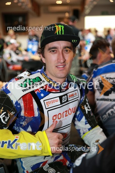  Chris Holder, speedwayist (Avstralija)Speedway GP 2014, VN Nova Zelandija, uradna predstavitev voznikov in prvi prosti trening