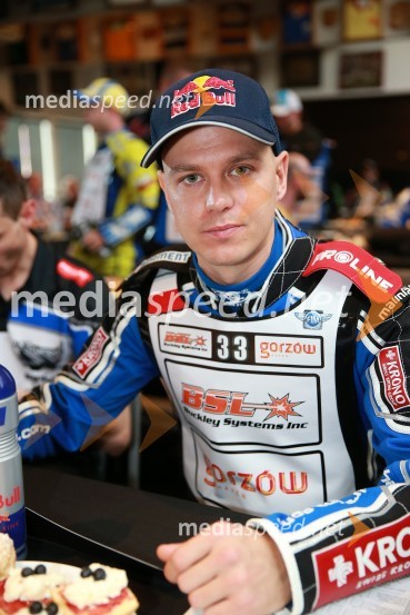  Jaroslaw  Hampel, speedwayist (Poljska)Speedway GP 2014, VN Nova Zelandija, uradna predstavitev voznikov in prvi prosti trening