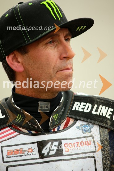  Greg  Hancock, speedwayist (ZDA)Speedway GP 2014, VN Nova Zelandija, uradna predstavitev voznikov in prvi prosti trening